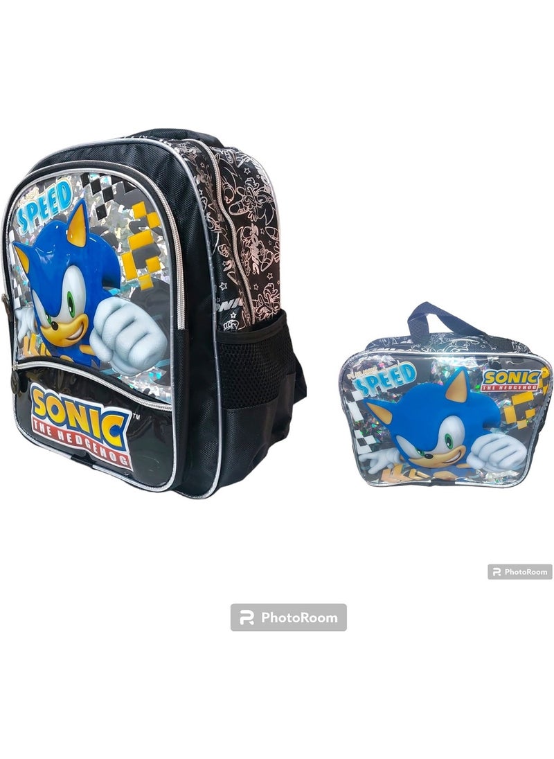 GENC DIGITAL PRINTING Sonic School Bag 2041 and Lunch Box