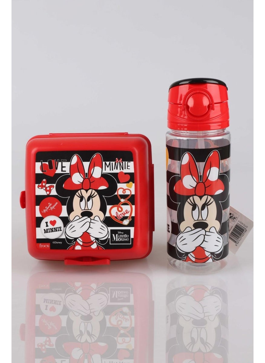 New Season Licensed Minnie Mouse Nutrition Bowl and Tritan Flask 500 ml Nutrition Set