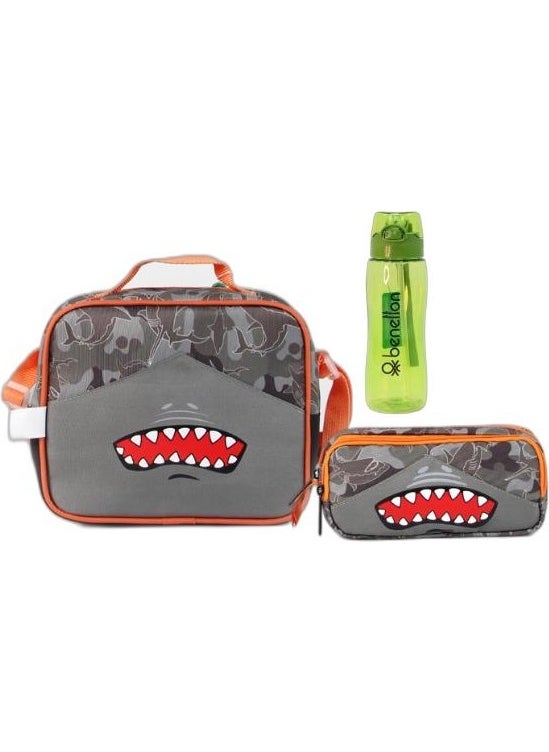 Lunch Bag Set (Lunch Bag + Double Eye Pencil Holder + 700 ml Water Bottle)