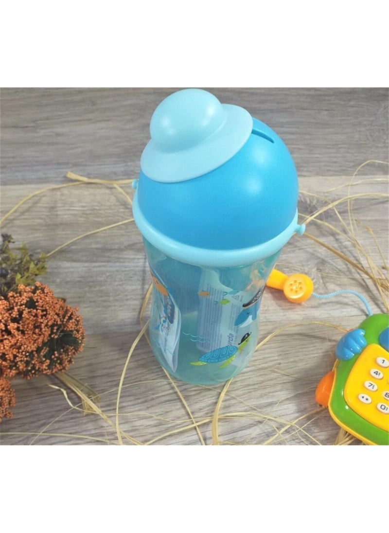 Girl-Boy Baby Patterned Straw Cup 380 ml 6+ MONTHS-WEE171