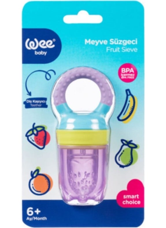 Feeding Set Purple (2-Piece Silicone Spoon + Fruit Strainer)