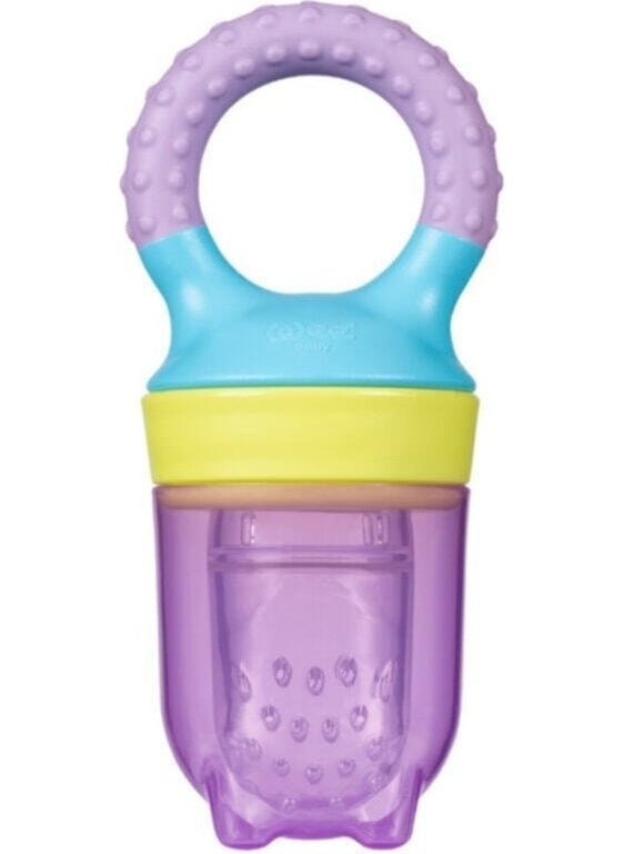 Feeding Set Purple (2-Piece Silicone Spoon + Fruit Strainer)
