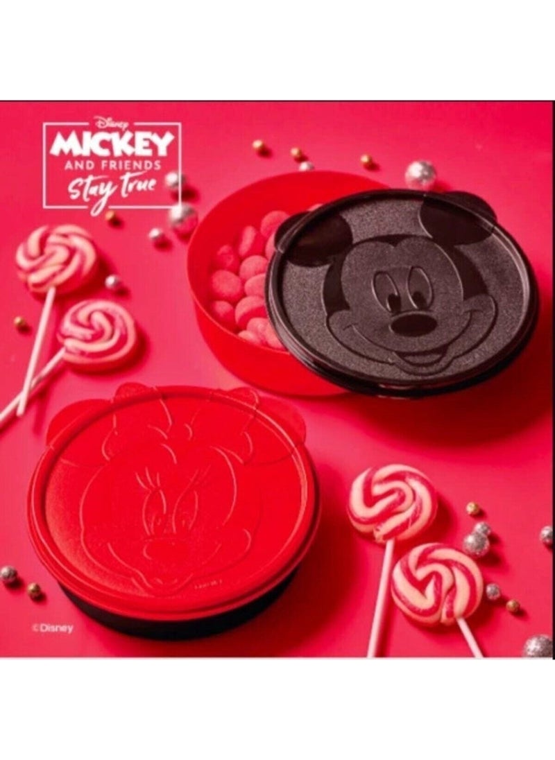 Minnie & Mickey Mouse 2-Piece Food Storage Set (Multi-Purpose Plate and Storage Container)