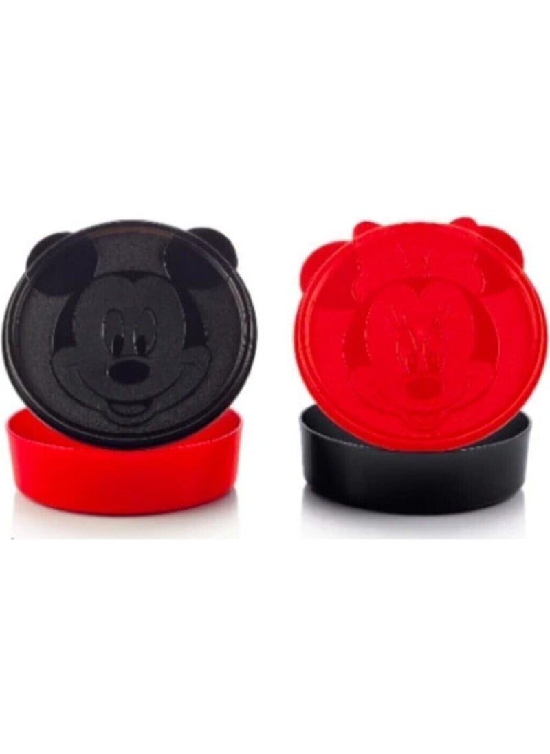 Minnie & Mickey Mouse 2-Piece Food Storage Set (Multi-Purpose Plate and Storage Container)