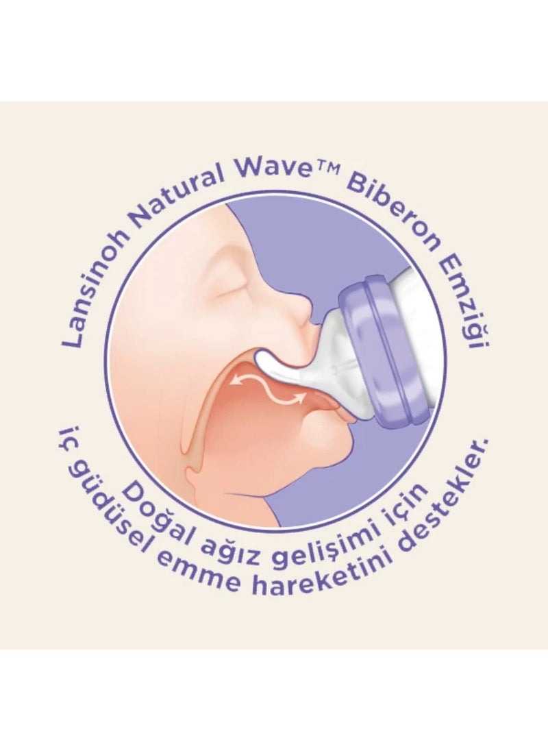 Natural Wave Silicone Baby Bottle Teat 2 Pack Fast Flow