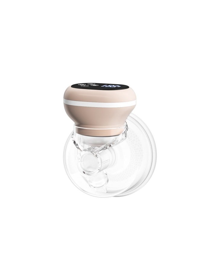 Wearable Electric Milk Suction Large Suction Mute Hand-free Postpartum Maternal And Infant Products For Night Use-Colour:Pink