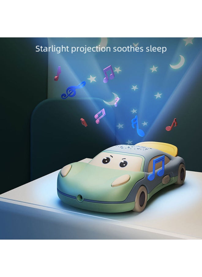 Children's Music Mobile Phone Baby Toy Car Boys And Girls Phone Baby Can Bite Children Simulation Puzzle 0-3 Years Old-Color:Blue And Green (three Batteries + Lanyard + Screwdriver)