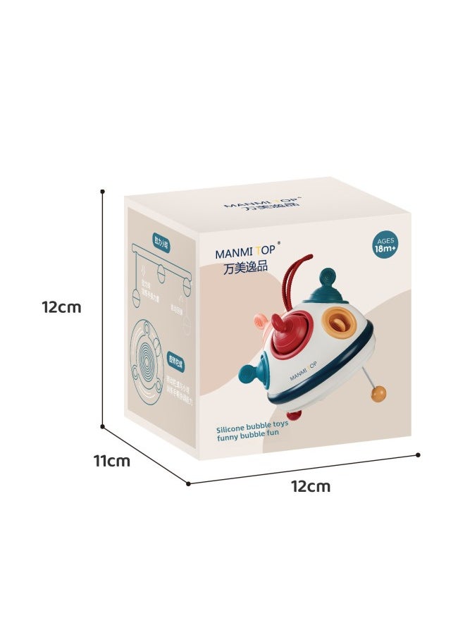 UFO Bubble Music Transfer Music Car Hanging Soothing Early Education Educational Infant Finger Press Silicone Toy-Color:UFO Bubble Bag