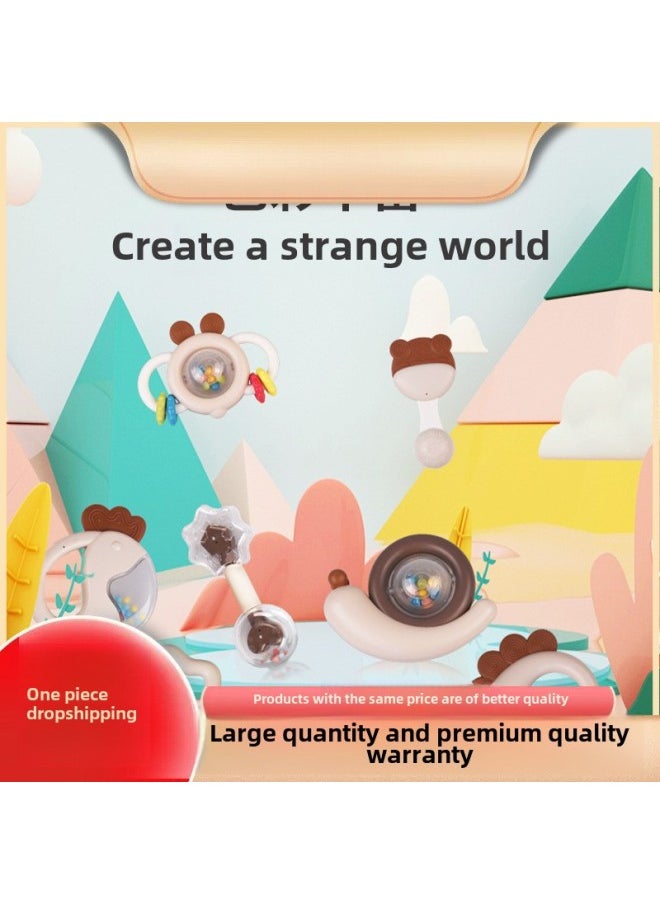 Karchi Soothing Plush Toy Gift Box Suit Baby Grit Rattle Toy For Sleeping Guangdong Province-Colour:Boiled Rattle 9 Piece Set Kaichi Kaichi