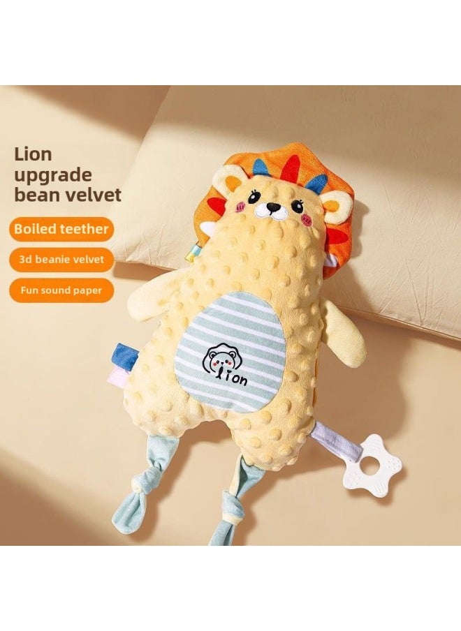 Sleeping Comfort Doll Baby Can Enter Newborn Chew PP Cotton Baby Artifact Doll Hand Puppet Toy Wholesale-Color:Little Lion
