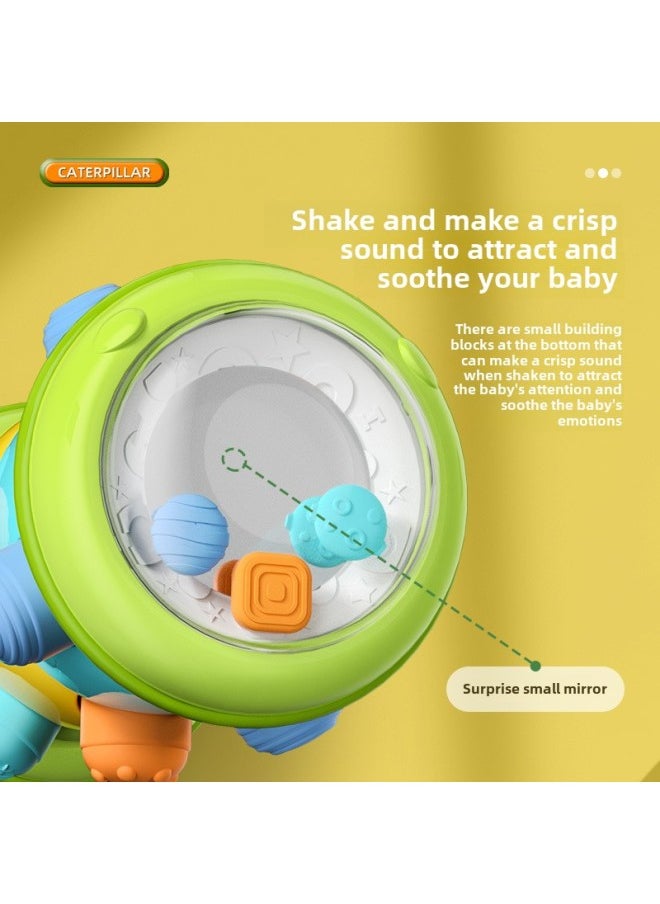 Cartoon Cute Fun Roller Caterpillar Pressing Early Education Educational Exercise Finger Grasping Crawling Training Infant Toys-Color:RYB1022-23 Coral Pink Roller Caterpillar