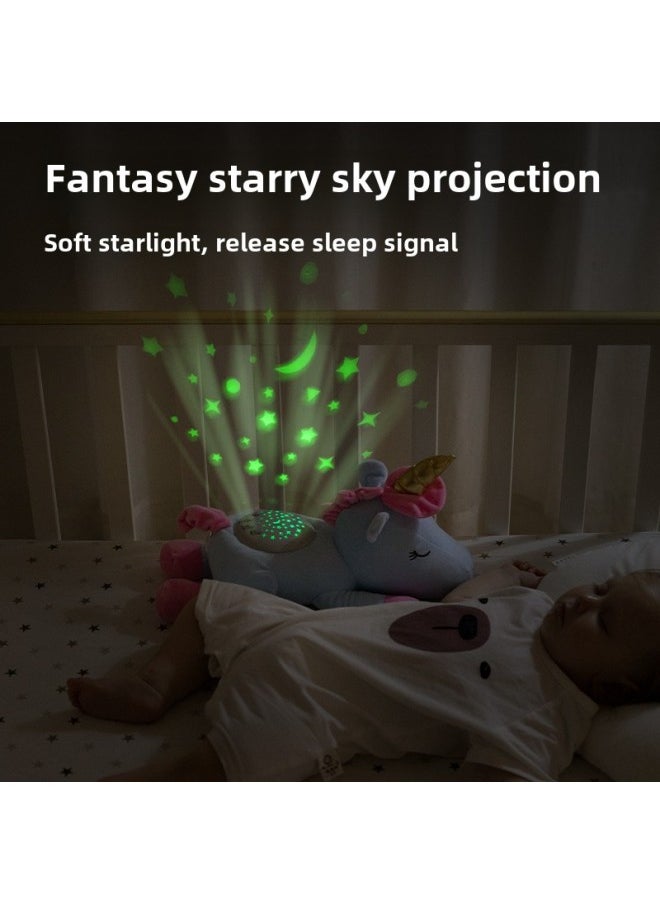 Baby Soothing Colorful Projection Toy Set Box Kidsren's Companion Plush Sleeping Doll Supermarket Wholesale-Specifications:Soothing Colorful Projection Bunny Doll-[bunch Gift Bag]