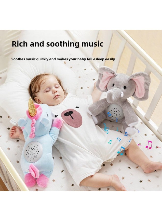 Baby Soothing Colorful Projection Toy Set Box Kidsren's Companion Plush Sleeping Doll Supermarket Wholesale-Specifications:Soothing Colorful Projection Bunny Doll-[bunch Gift Bag]