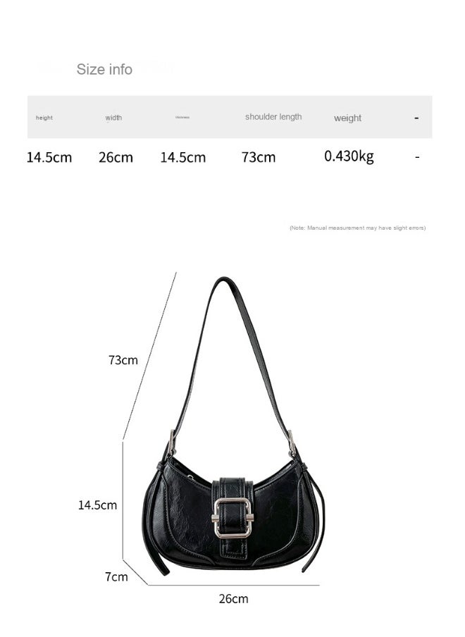 Korean Creative Shoulder Underarm Bag Commuting Fashion Niche Baguette Crescent Bag Advanced Sense