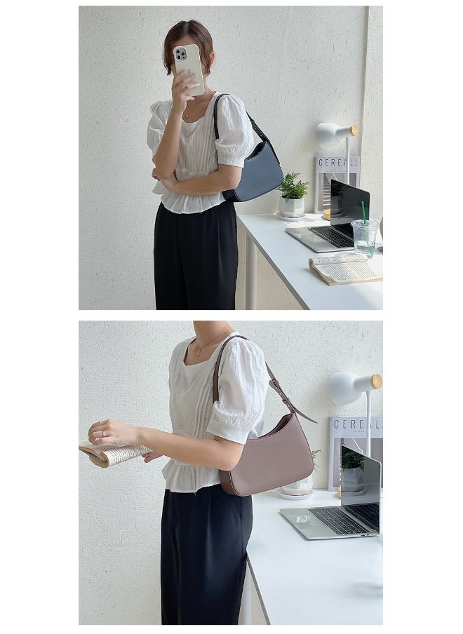 Fashion Niche Single Shoulder Handbag Fashion Small Square Bag Style PU Temperament Underarm Bag