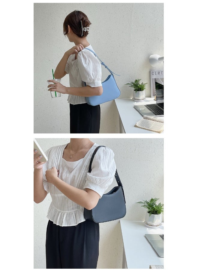 Fashion Niche Single Shoulder Handbag Fashion Small Square Bag Style PU Temperament Underarm Bag