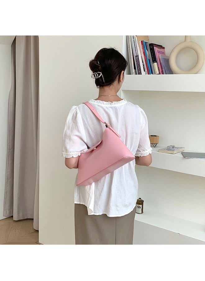 Deluxe Soft Leather Baguette Shoulder Bag Fashion Temperament Retro Tote Daily Commute Underarm Bag