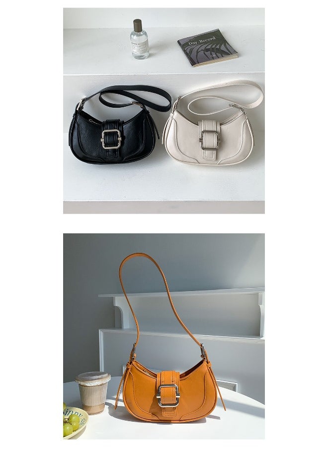 Korean Creative Shoulder Underarm Bag Commuting Fashion Niche Baguette Crescent Bag Advanced Sense