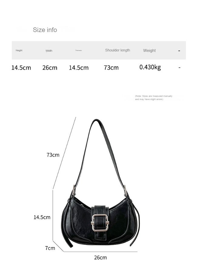 Korean Creative Shoulder Underarm Bag Commuting Fashion Niche Baguette Crescent Bag Advanced Sense