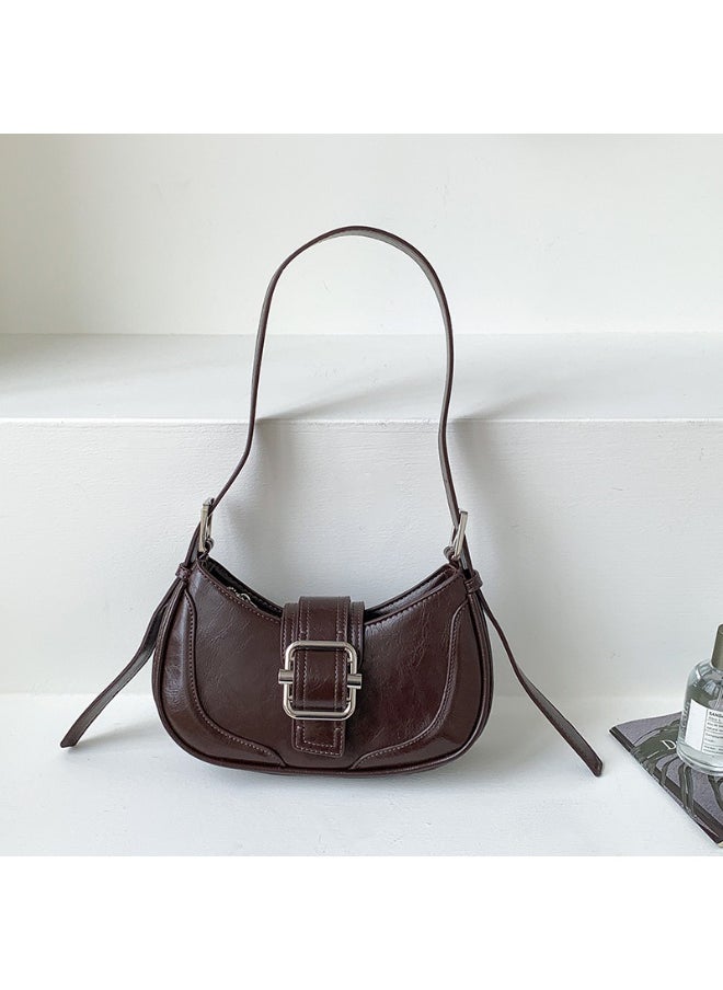 Korean Creative Shoulder Underarm Bag Commuting Fashion Niche Baguette Crescent Bag Advanced Sense