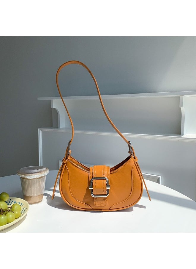 Korean Creative Shoulder Underarm Bag Commuting Fashion Niche Baguette Crescent Bag Advanced Sense