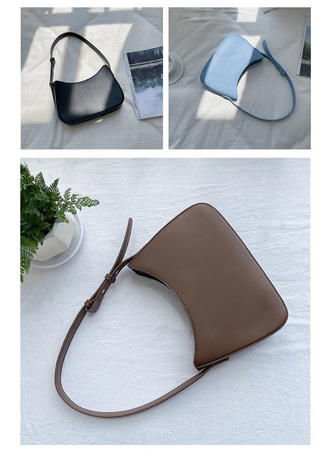 Fashion Niche Single Shoulder Handbag Fashion Small Square Bag Style PU Temperament Underarm Bag