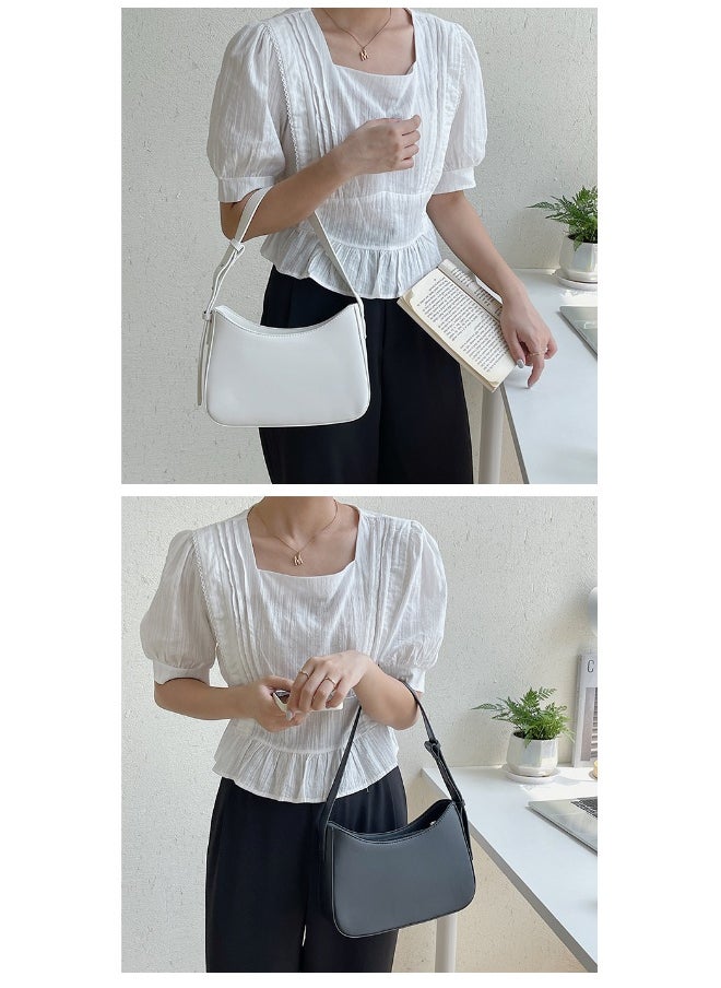 Fashion Niche Single Shoulder Handbag Fashion Small Square Bag Style PU Temperament Underarm Bag