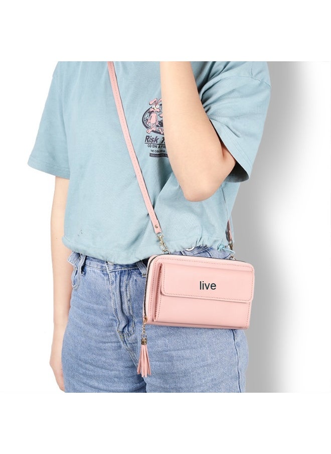 New Large Capacity Multi-functional Solid-color Small Shoulder Bag Fashion Simple Horizontal Crossbody Phone Handbag Ladies