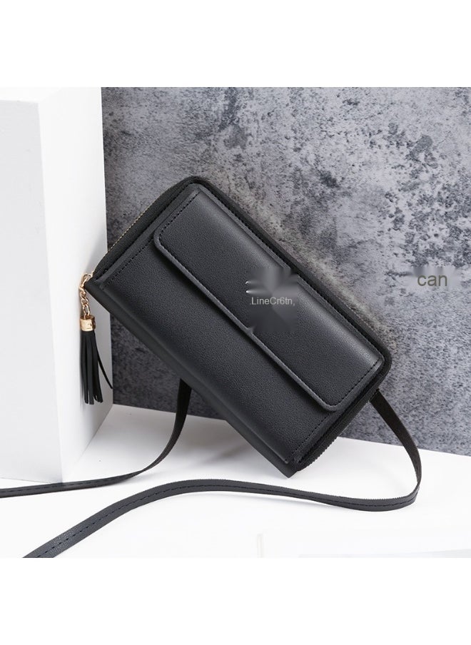 New Large Capacity Multi-functional Solid-color Small Shoulder Bag Fashion Simple Horizontal Crossbody Phone Handbag Ladies