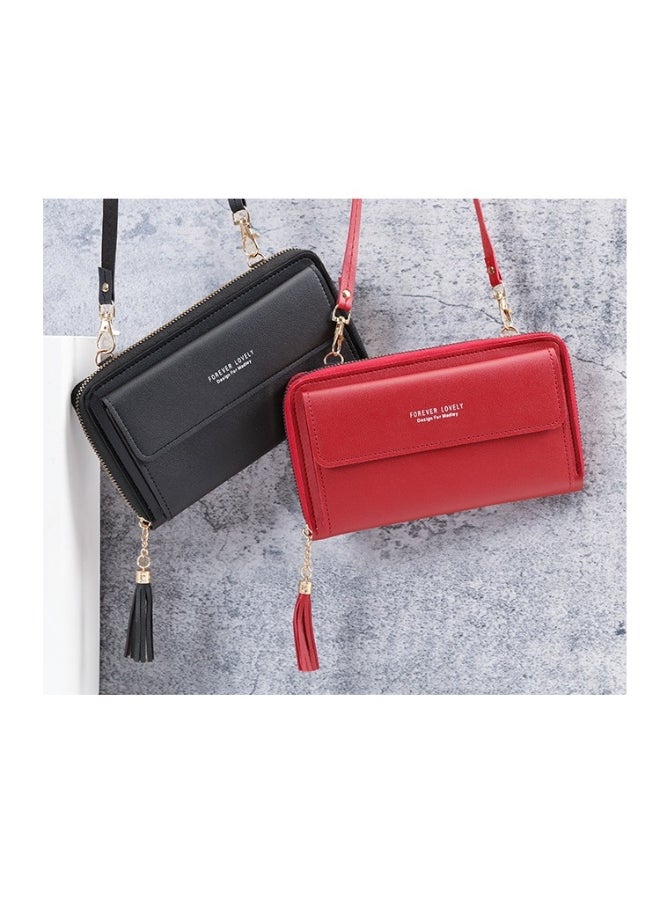 New Large Capacity Multi-functional Solid-color Small Shoulder Bag Fashion Simple Horizontal Crossbody Phone Handbag Ladies