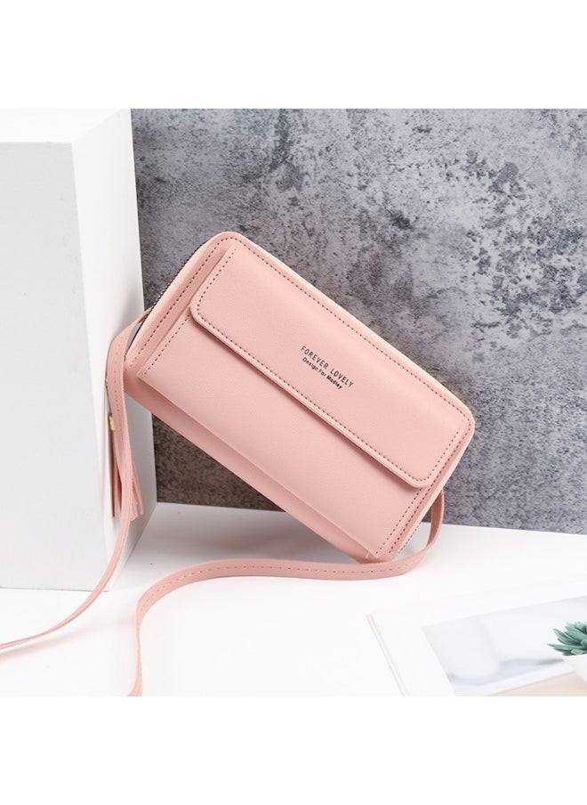 New Large Capacity Multi-functional Solid-color Small Shoulder Bag Fashion Simple Horizontal Crossbody Phone Handbag Ladies