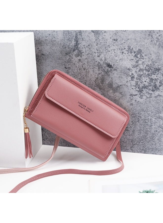 New Large Capacity Multi-functional Solid-color Small Shoulder Bag Fashion Simple Horizontal Crossbody Phone Handbag Ladies