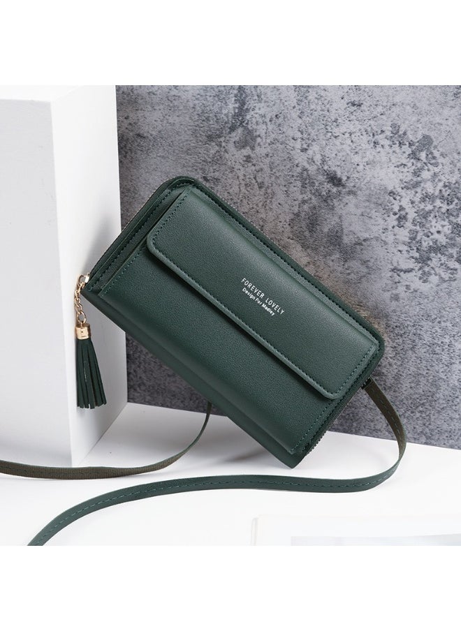 New Large Capacity Multi-functional Solid-color Small Shoulder Bag Fashion Simple Horizontal Crossbody Phone Handbag Ladies