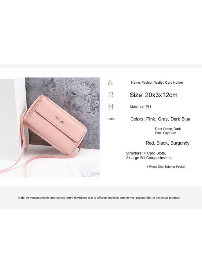 New Large Capacity Multi-functional Solid-color Small Shoulder Bag Fashion Simple Horizontal Crossbody Phone Handbag Ladies