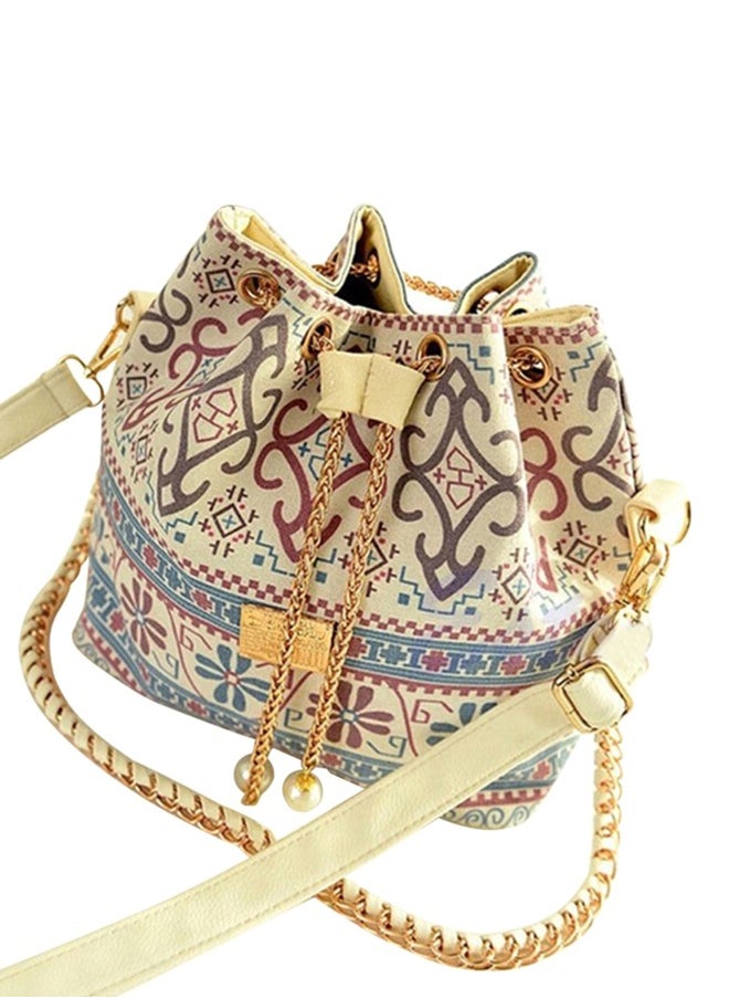 Chain Detailed Bucket Bag Yellow