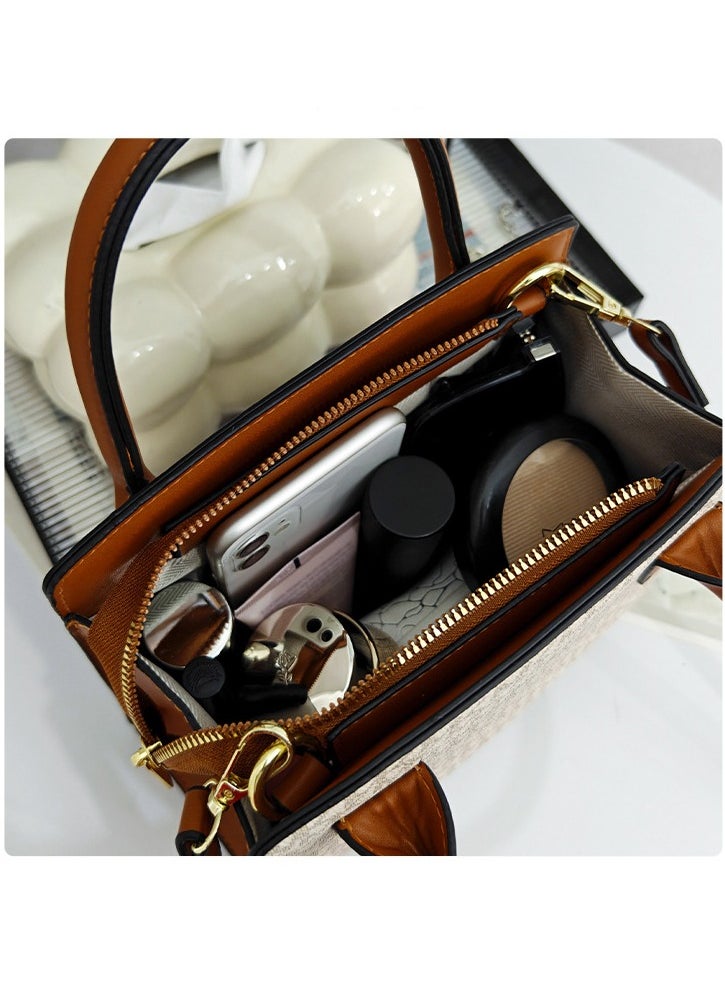 Fashion shoulder bag Women's crossbody bag casual light luxury high pressure flower Medium Tote