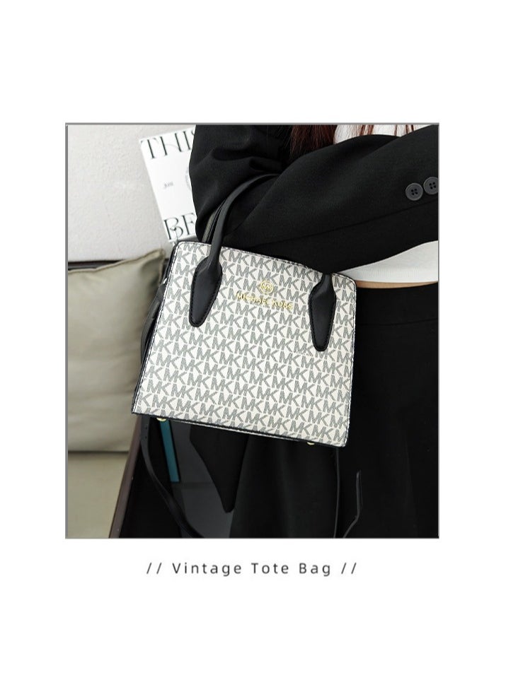 Fashion shoulder bag Women's crossbody bag casual light luxury high pressure flower Medium Tote