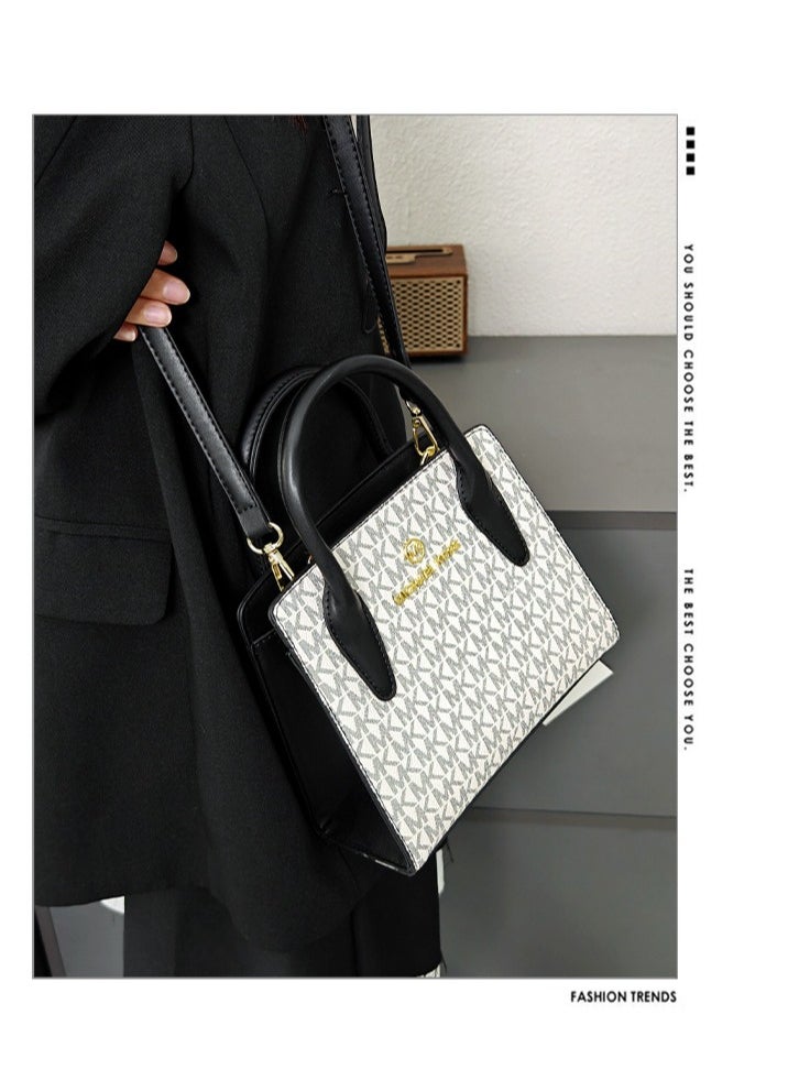 Fashion shoulder bag Women's crossbody bag casual light luxury high pressure flower Medium Tote