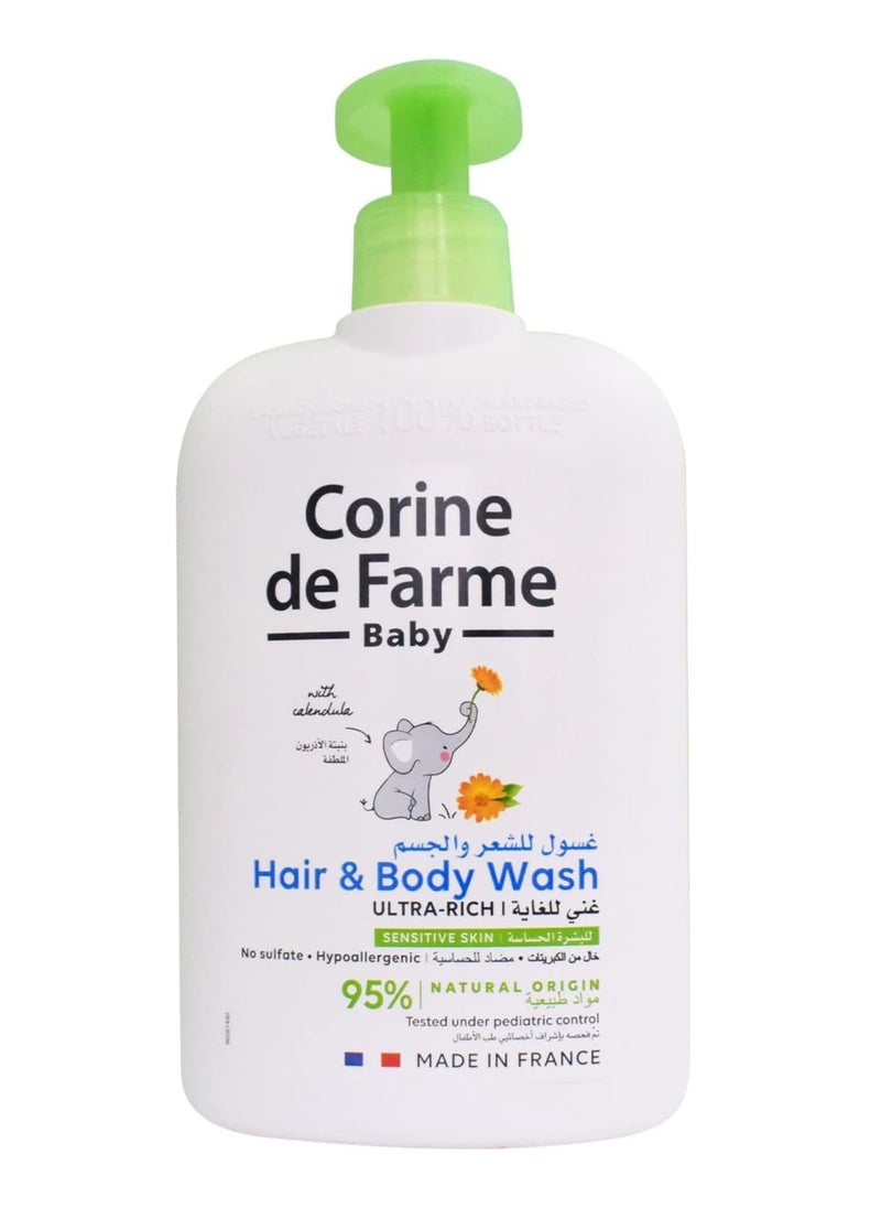 Corine De Farme Cdf Baby Hair & Body Wash Sulfate Free 500ml