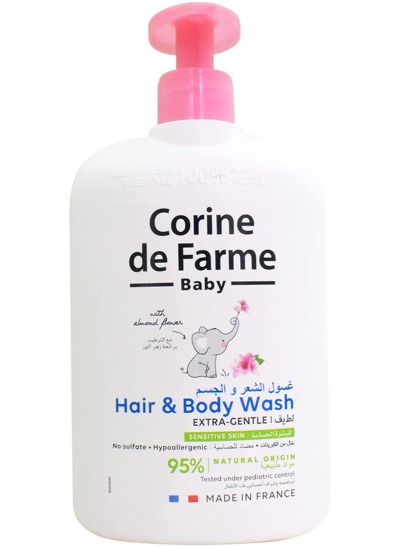 Corine de Farme Baby Hair & Body Wash Extra Gentle, 500Ml