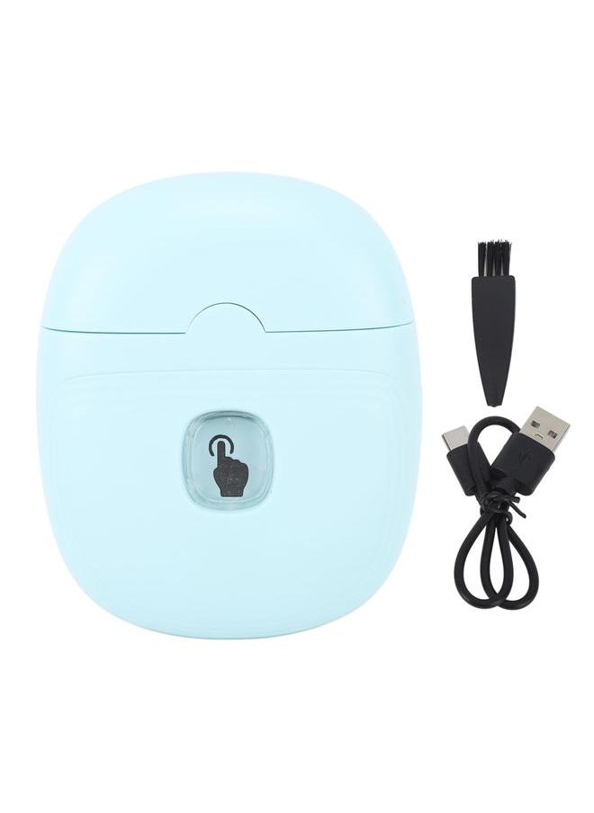Electric Automatic Nail Clipper 2 Speed LED Light USB Charging Safety Fingernail Trimmer for Baby Kid Adult Tea Green