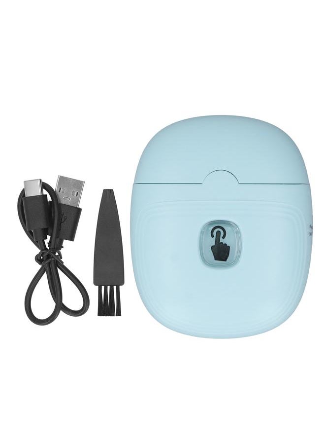 Electric Automatic Nail Clipper Rechargeable Intelligent Safety Nail Trimmer for Baby Adults Blue