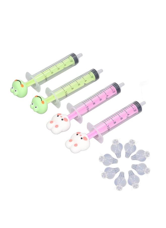 4pcs 10ml Infant Nasal Syringe Irrigator Safety Suction Reusable Clean Silicone Nose Washing Irrigator for Baby