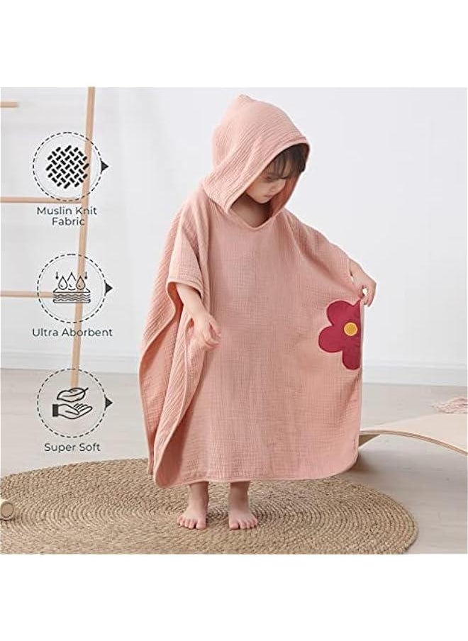 Baby Bath Hooded Towel for Toddler, Kids Beach/Pool Towel for Boys Girls,Ultra Soft and Hypoallergenic Muslin Bath Towel, Grey rabbit ears