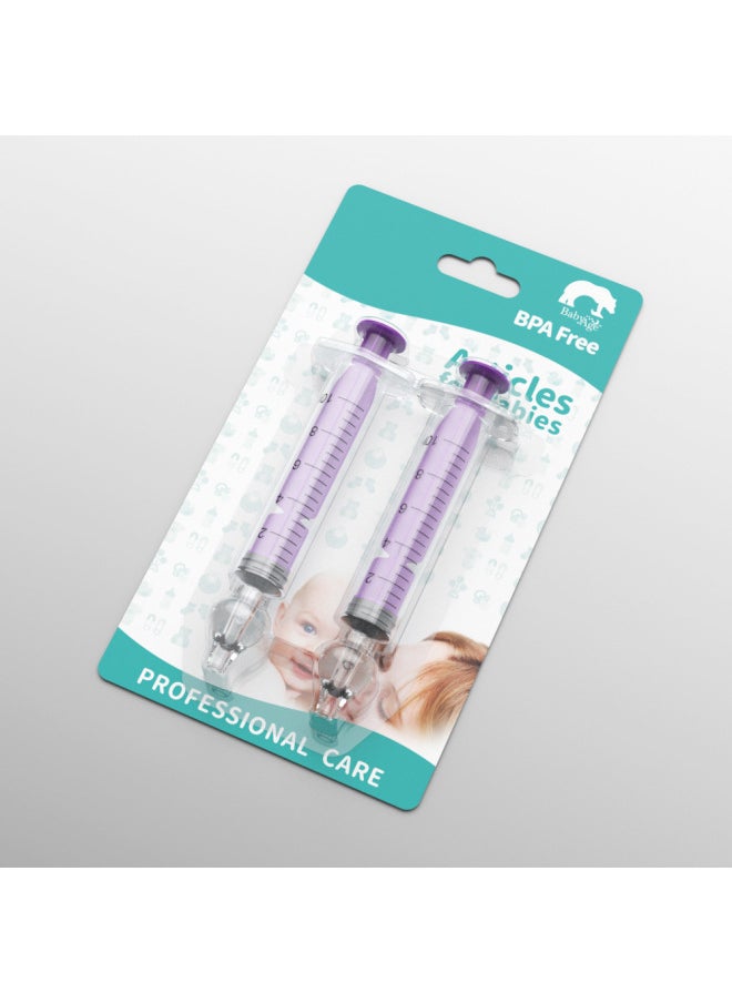Needle Type Baby Nasal Washer For Children And Infants Baby Nasal Washer 10ml-Net Content:Purple Suction Card 10ml
