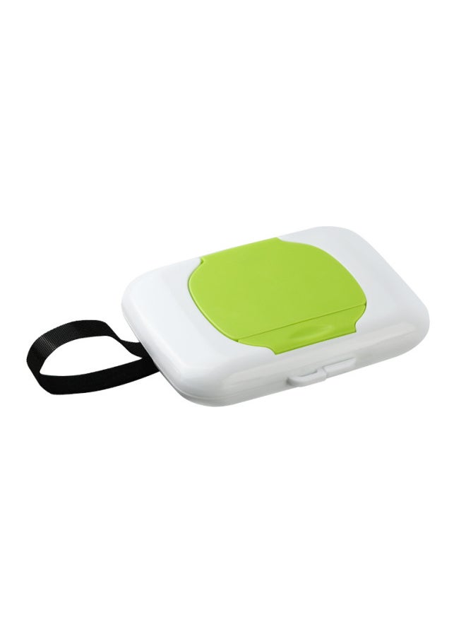 Portable Wet Tissue Box Outdoor Travel Tissue Storage Box Baby Stroller Wet Tissue Box Baby Bed Wet Tissue Box Baby-Net Content:Green
