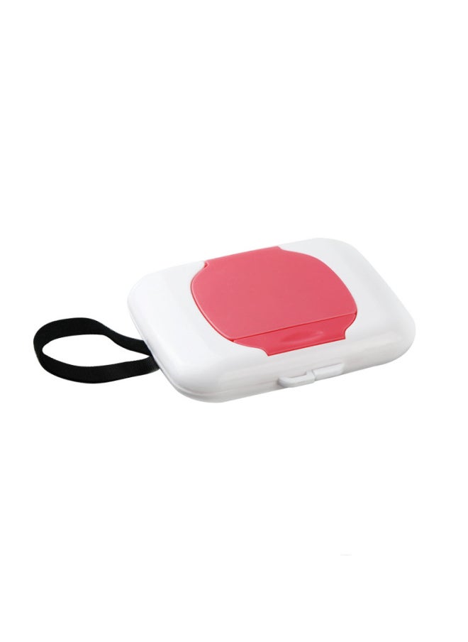 Portable Wet Tissue Box Outdoor Travel Tissue Storage Box Baby Stroller Wet Tissue Box Baby Bed Wet Tissue Box Baby-Net Content:Red