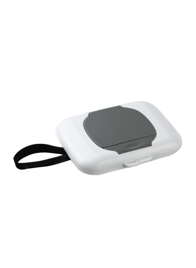 Portable Wet Tissue Box Outdoor Travel Tissue Storage Box Baby Stroller Wet Tissue Box Baby Bed Wet Tissue Box Baby-Net Content:Grey