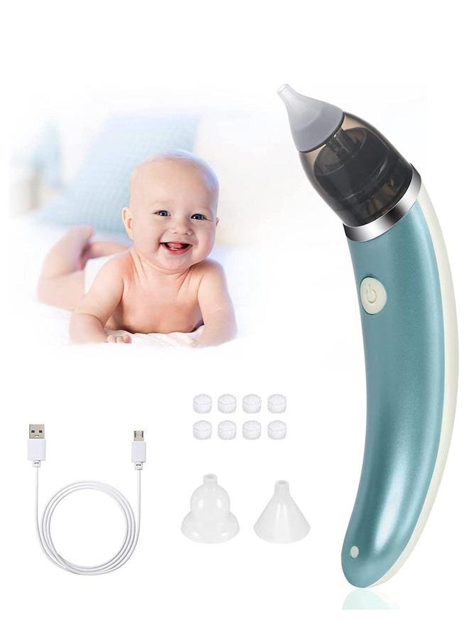 Baby Nasal Aspirator, Electric Nose er Cleaner with 5 Suction Levels and 2 Silicone Tips, Rechargeable Snot Anti-backflow Vacuum for Newborns, Toddlers (Blue)