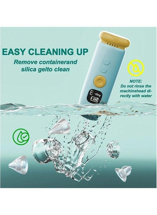 Automatic Baby Nasal Aspirator Vacuum Cleaner For Infant Safety Electric Silent With LED Light Music Rechargeable Nose 3 Tips And 1 Tweezers